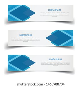 Vector abstract banner design web template. Abstract design banner web template on white background. Header footer Web Design Elements. Collection of web banner template - Vector set