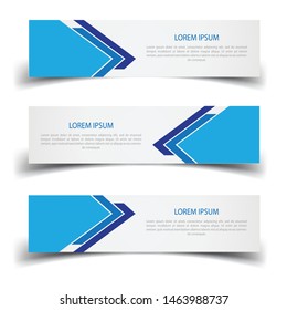 Vector abstract banner design web template. Abstract design banner web template on white background. Header footer Web Design Elements. Collection of web banner template - Vector set