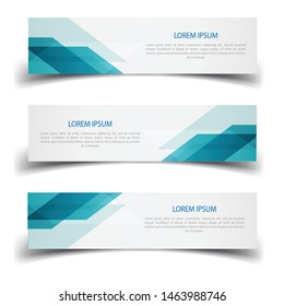 Vector abstract banner design web template. Abstract design banner web template on white background. Header footer Web Design Elements. Collection of web banner template - Vector set