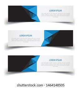 Vector abstract banner design web template. Abstract design banner web template on white background. Header footer Web Design Elements. Collection of web banner template - Vector set