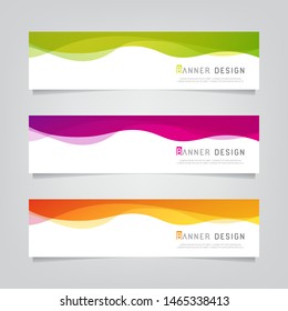 Vector abstract banner design web template. Collection of abstract fluid banners. Fluid gradient for minimal banners, letterhead, story board, flyer, poster, presentation and print media. 