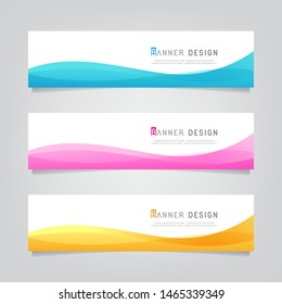 Vector abstract banner design web template. Collection of abstract fluid banners. Fluid gradient for minimal banners, letterhead, story board, flyer, poster, presentation and print media. 