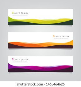 Vector abstract banner design web template. Collection of abstract gradient banners. Fluid gradient for minimal banners, letterhead, story board, flyer, poster, presentation and print media.