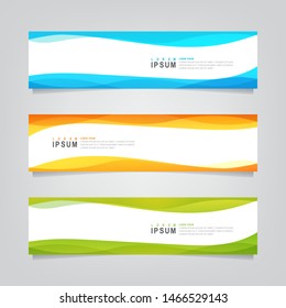 Vector abstract banner design web template. Collection of abstract gradient banners. Fluid gradient for minimal banners, letterhead, story board, flyer, poster, presentation and print media.