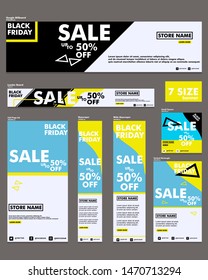 Vector abstract banner design web template