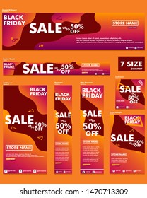 Vector abstract banner design web template