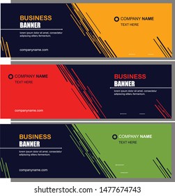 Vector abstract banner design web template. 