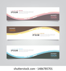 Vector abstract banner design web template. Collection of abstract gradient banners. Fluid gradient for minimal banners, letterhead, story board, flyer, poster, presentation and print media.