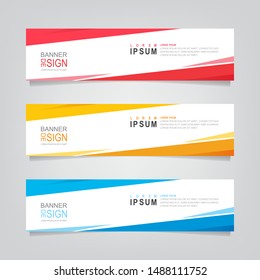 Vector abstract banner design web template. Collection of abstract shape for minimal banners, letterhead, brochure, story board, flyer, poster, presentation and print media.