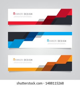 Vector abstract banner design web template. Collection of abstract shape for minimal banners, letterhead, brochure, story board, flyer, poster, presentation and print media.