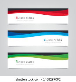 Vector abstract banner design web template. Collection of abstract gradient banners. Fluid gradient for minimal banners, letterhead, story board, flyer, poster, presentation and print media.