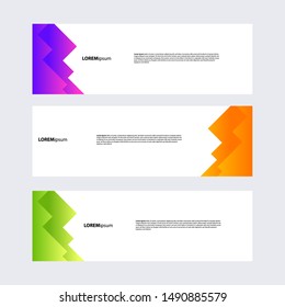 Vector abstract banner design web template.  gradient shapes composition. can used for header, footer, banner etc.