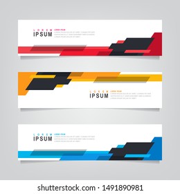 	
Vector abstract banner design web template