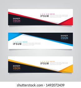 Vector Abstract Banner Design Web Template. Abstract Geometric Background Can Used For Letterhead, Header, Footer, Layout, Letterhed, Landing Page And Print Media