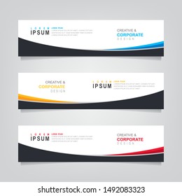 	
Vector abstract banner design web template