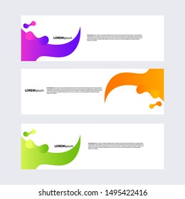 Vector abstract banner design web template.  gradient shapes composition. can used for header, footer, banner etc.