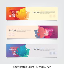 Vector abstract banner design web template. Abstract floral background can used for letterhead, header, footer, layout, letterhed, landing page and print media