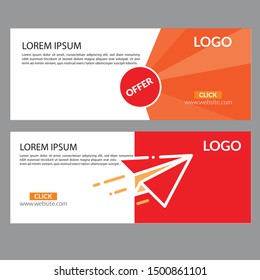 Vector abstract banner design web template. Collection of web banner template. Abstract geometric web design banner template isolated on  Header - landing page Web Design Elements