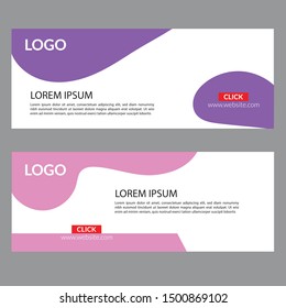 Vector abstract banner design web template. Collection of web banner template. Abstract geometric web design banner template isolated on  background. Header - landing page Web Design Elements