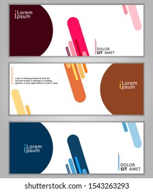 Vector abstract banner design web template. Modern vector design