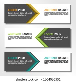 	
Vector abstract banner design web template