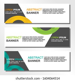 	
Vector abstract banner design web template