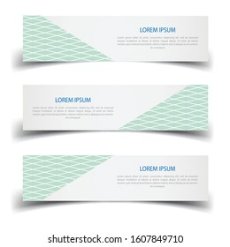 Vector abstract banner design web template. Abstract geometric design banner web template on white background. Header footer Web Design Elements. Collection of web banner template