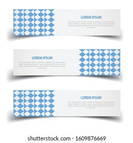 Vector abstract banner design web template. Abstract geometric design banner web template on white background. Header footer Web Design Elements. Collection of web banner template