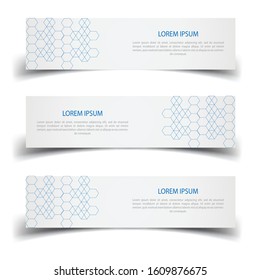 Vector abstract banner design web template. Abstract geometric design banner web template on white background. Header footer Web Design Elements. Collection of web banner template
