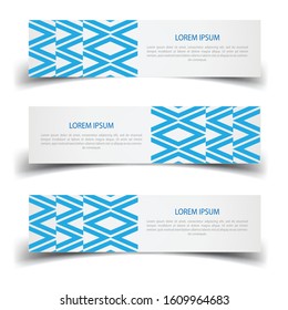 Vector abstract banner design web template. Abstract geometric design banner web template on white background. Header footer Web Design Elements. Collection of web banner template