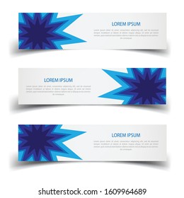 Vector abstract banner design web template. Abstract geometric design banner web template on white background. Header footer Web Design Elements. Collection of web banner template