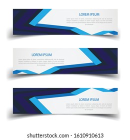 Vector abstract banner design web template. Abstract geometric design banner web template on white background. Header footer Web Design Elements. Collection of web banner template