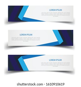 Vector abstract banner design web template. Abstract geometric design banner web template on white background. Header footer Web Design Elements. Collection of web banner template