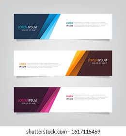 Vector abstract banner design web template