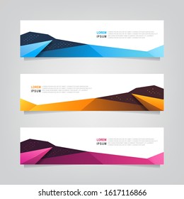 Vector abstract banner design web template