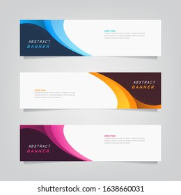 Vector abstract banner design web template