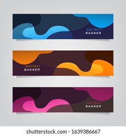 Vector abstract banner design web template