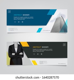 Vector abstract banner design web template