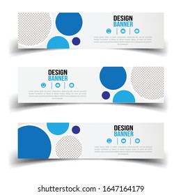 Vector abstract banner design web template. Abstract design banner web template on white background. Header footer Web Design Elements. Collection of web banner template - Vector set