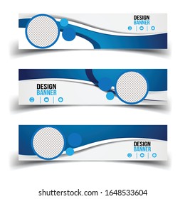 Vector abstract banner design web template. Abstract design banner web template on white background. Header footer Web Design Elements. Collection of web banner template - Vector set
