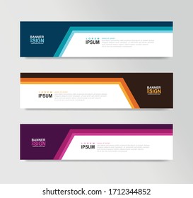 Plantilla web de diseño de banners abstracto de vectores