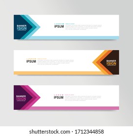 Plantilla web de diseño de banners abstracto de vectores