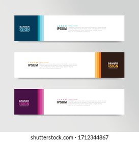 Plantilla web de diseño de banners abstracto de vectores