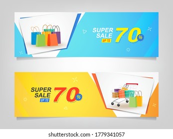 Vector abstract banner design web template. super sale banner