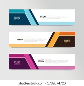 Plantilla Web de diseño de pancartas de resumen de vectores