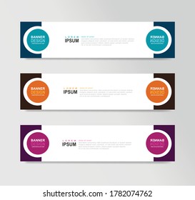 Plantilla Web de diseño de pancartas de resumen de vectores