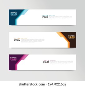 Plantilla Web de diseño de pancartas de resumen de vectores
