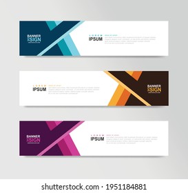 Plantilla Web de diseño de pancartas de resumen de vectores