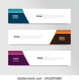 Plantilla Web de diseño de pancartas de resumen de vectores
