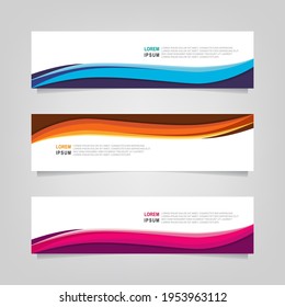 Plantilla web de diseño de banners abstractos de vectores